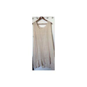 Lungo L’Arno Sleeveless Linen Dress – Made in Italy Size XL -1X